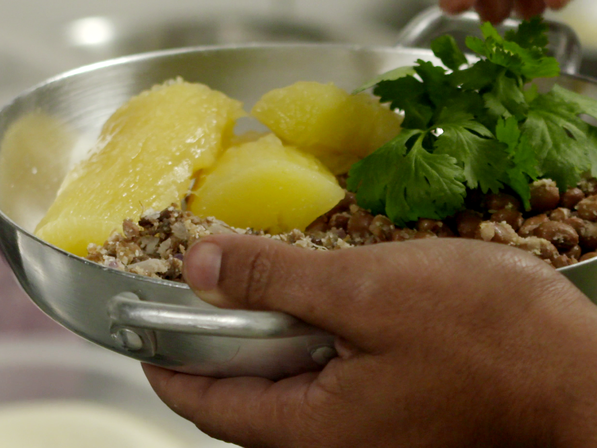 Paçoca de Carne de Sol Feijão de Corda e Macaxeira Cozida Band Receitas