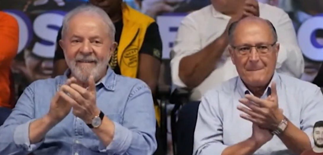 Lula e Alckmin em evento com sindicalistas Reprodução