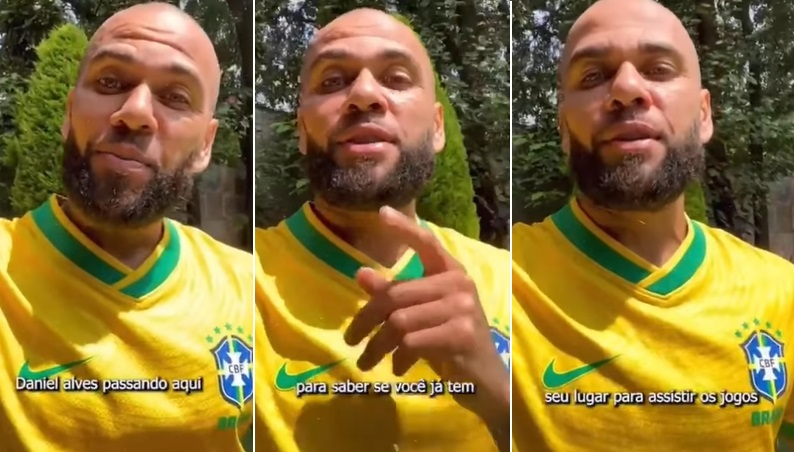 Daniel Alves convoca a torcida para sua balada vip na Copa Reprodução/Instagram