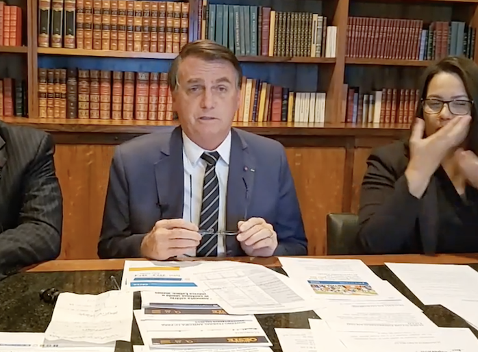 Bolsonaro defende voto imprenso e diz que eleição de 2022 está em risco Foto: reprodução/Youtube