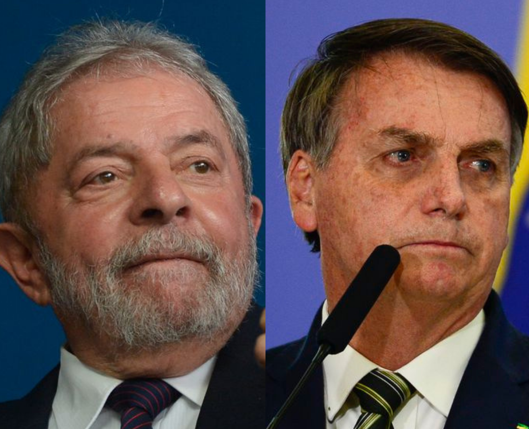 Ex-presidente Lula amplia a vantagem sobre o atual presidente, Jair Bolsonaro, segundo Datafolha