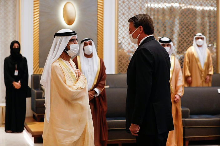 Bolsonaro participou de reunião bilateral com o Emir de Dubai, Mohammed bin Rashid Al Maktoum Alan Santos/PR