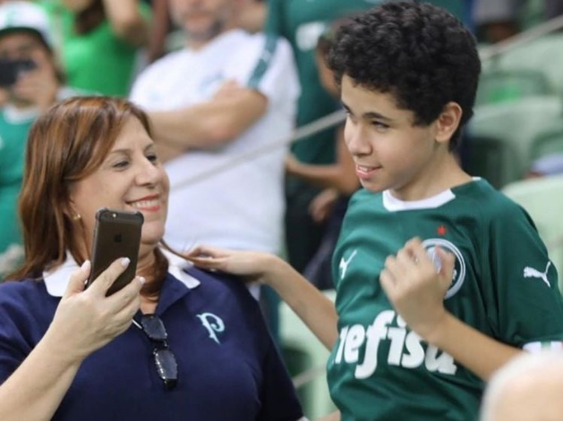 Desde 2018, a Silvia e o Nickollas Grecco se tornaram símbolos da torcida do Palmeiras. Foto: Reprodução/Redes Sociais