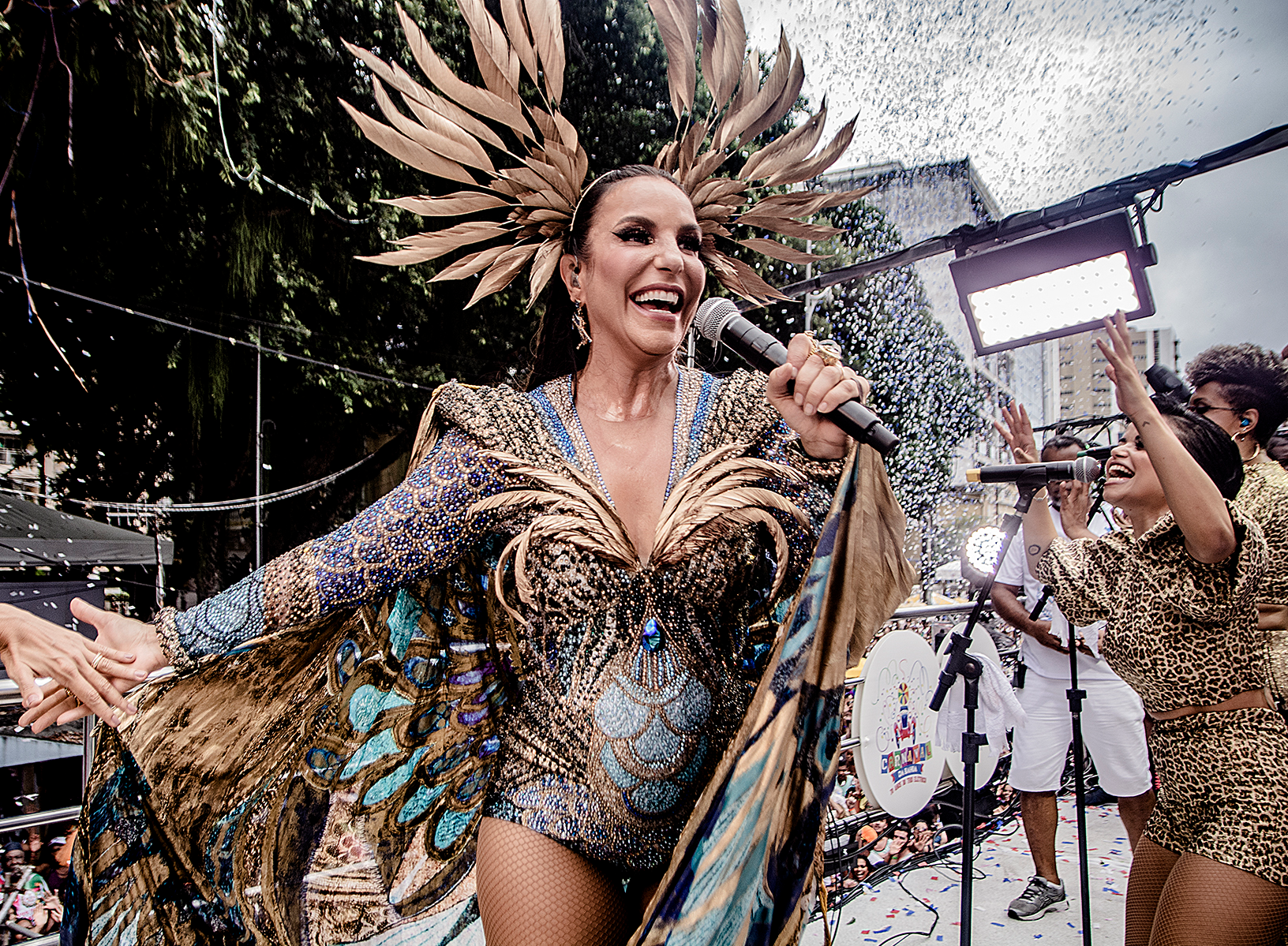 Ivete Sangalo recebeu o troféu Band Folia em 2020 Divulgação/Band Folia