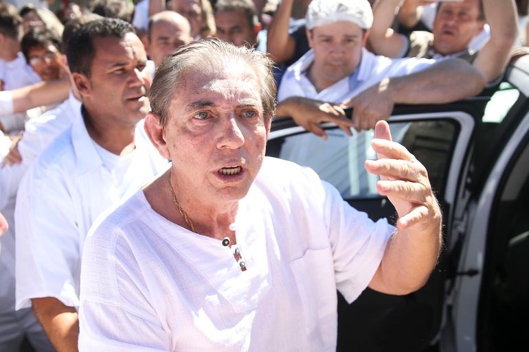 João de Deus em chegada à Casa Dom Inácio Loyola, em Abadiânia. 2018 Marcelo Camargo/Agência Brasil