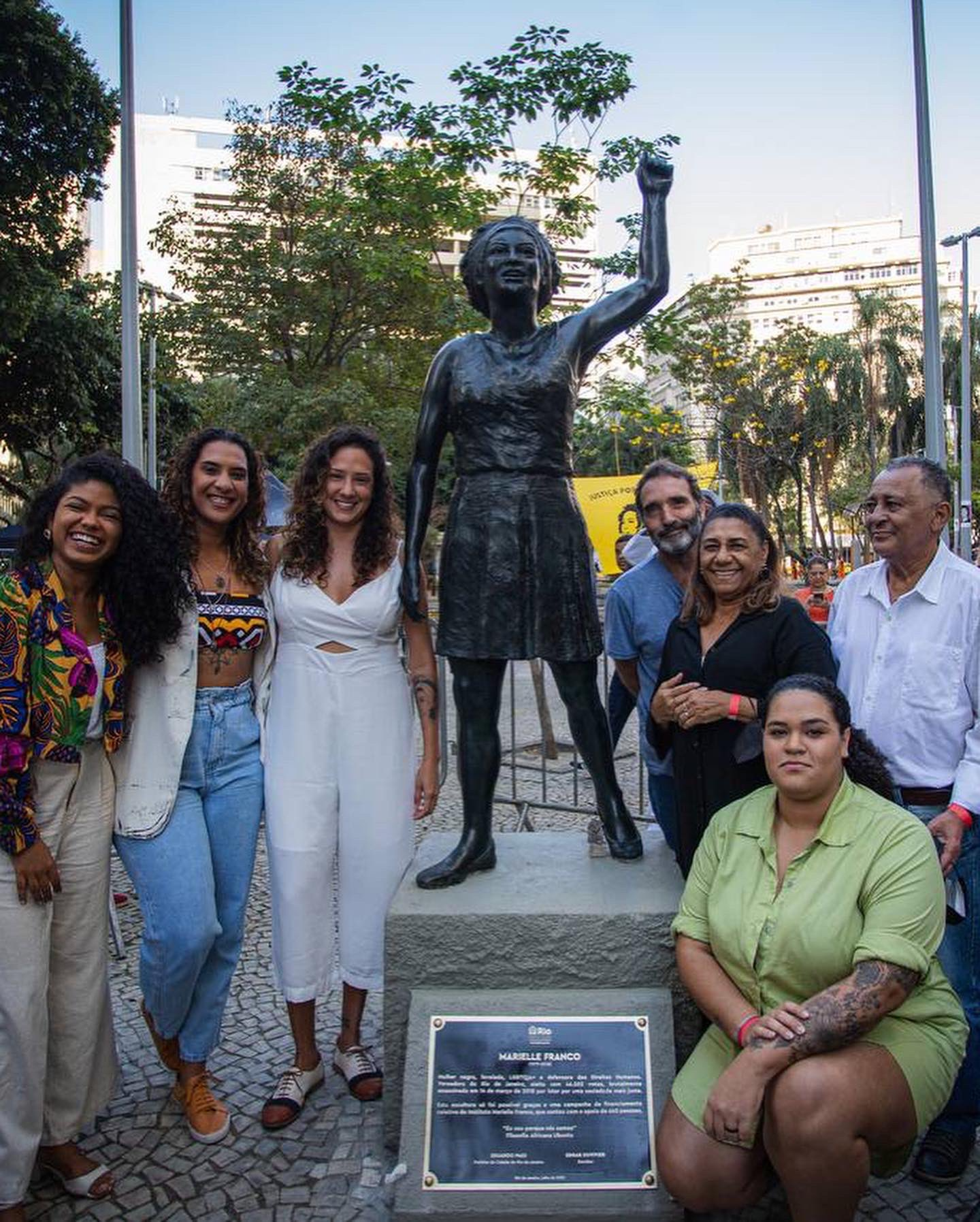 A prefeitura do Rio destacou guardas municipais e câmeras de segurança para vigiar a obra @maydonaria | Instituto Marielle Franco