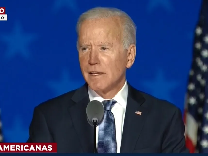 Joe Biden se pronuncia durante apuração de votos e se mostra esperançoso