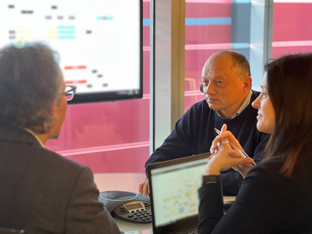 Frederic Vasseur no primeiro dia de trabalho no comando da Ferrari Scuderia Ferrari