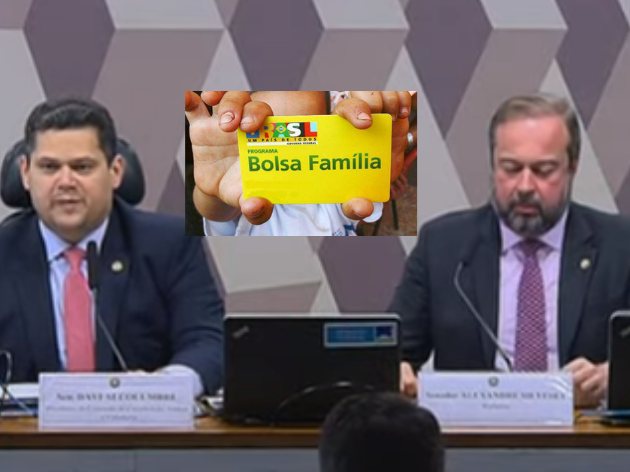 Alexandre Silveira (PSD-MG) apresenta relatório da PEC do Bolsa Família na CCJ do Senado. Foto: montagem/reprodução/Agência Brasil