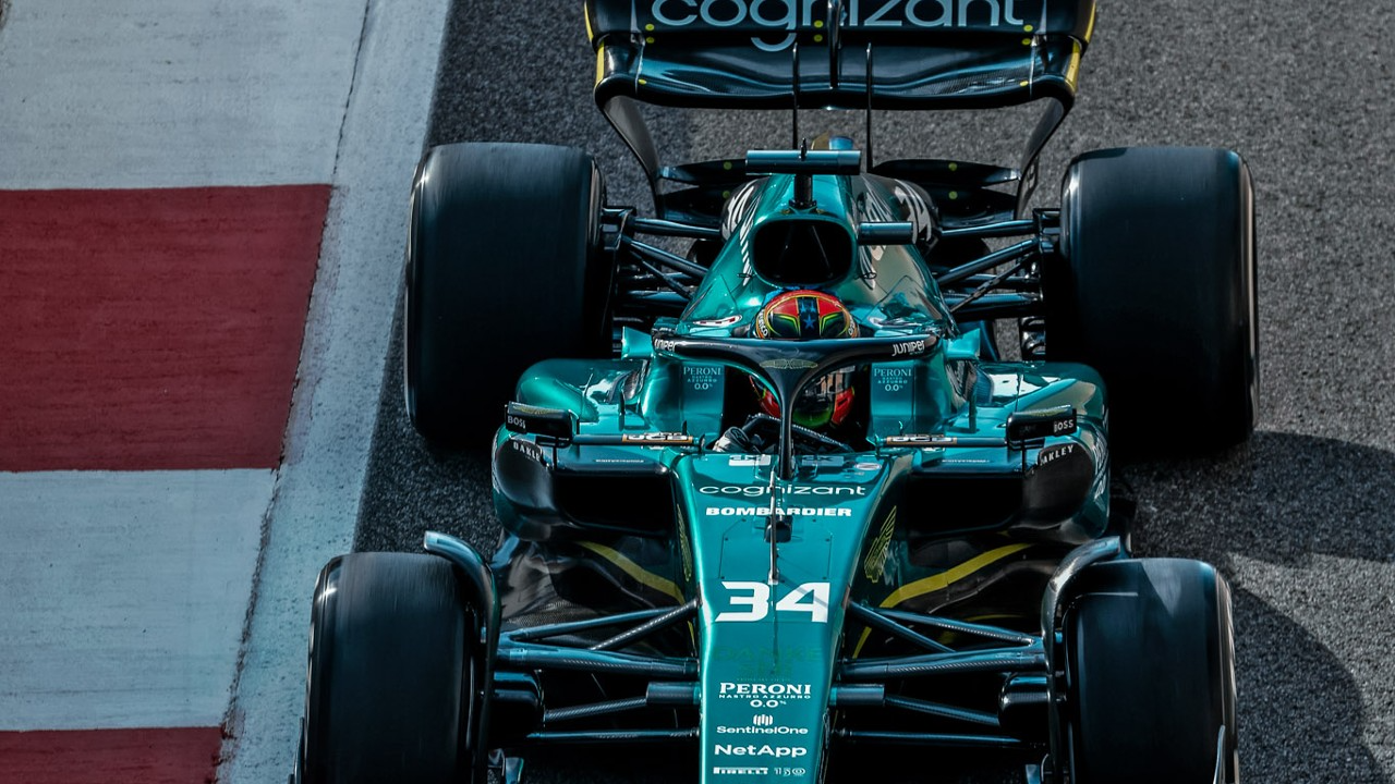 Brasileiro alcançou seu melhor tempo em 1:28.672, ficando na 20ª posição Aston Martin F1