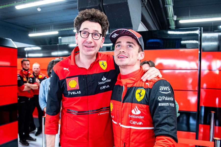 Mattia Binotto e Charles Leclerc Scuderia Ferrari