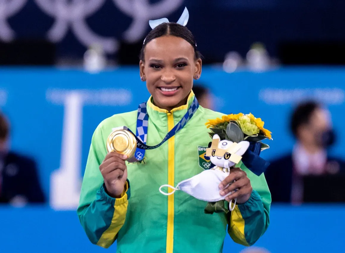 Rebeca Andrade ganhou o ouro no salto da ginástica artística em Tóquio-2020