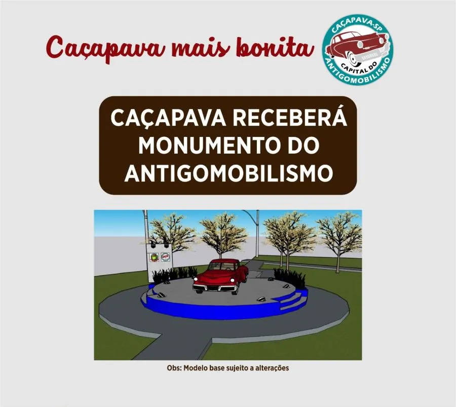 Monumento em homenagem ao antigomobilismo será erguido em Caçapava