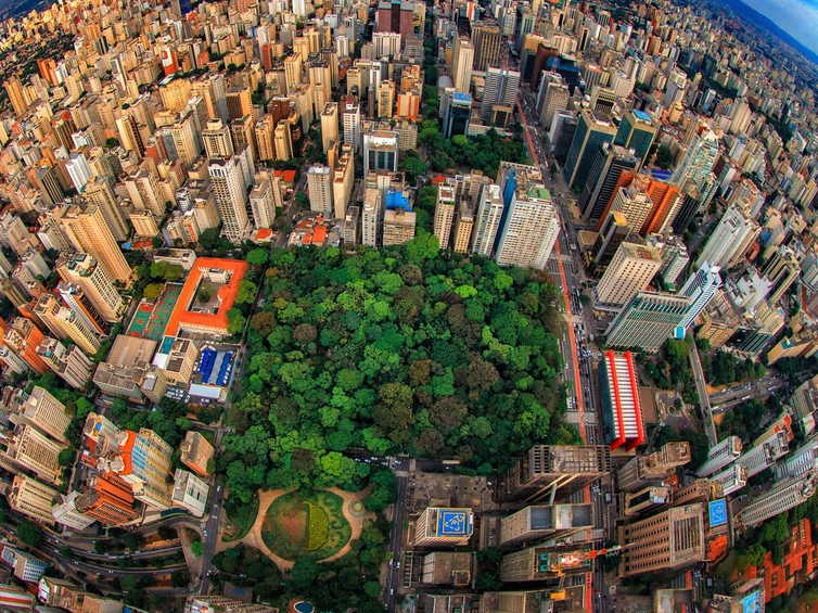 Vista aérea do Parque Trianon Estadão Conteúdo