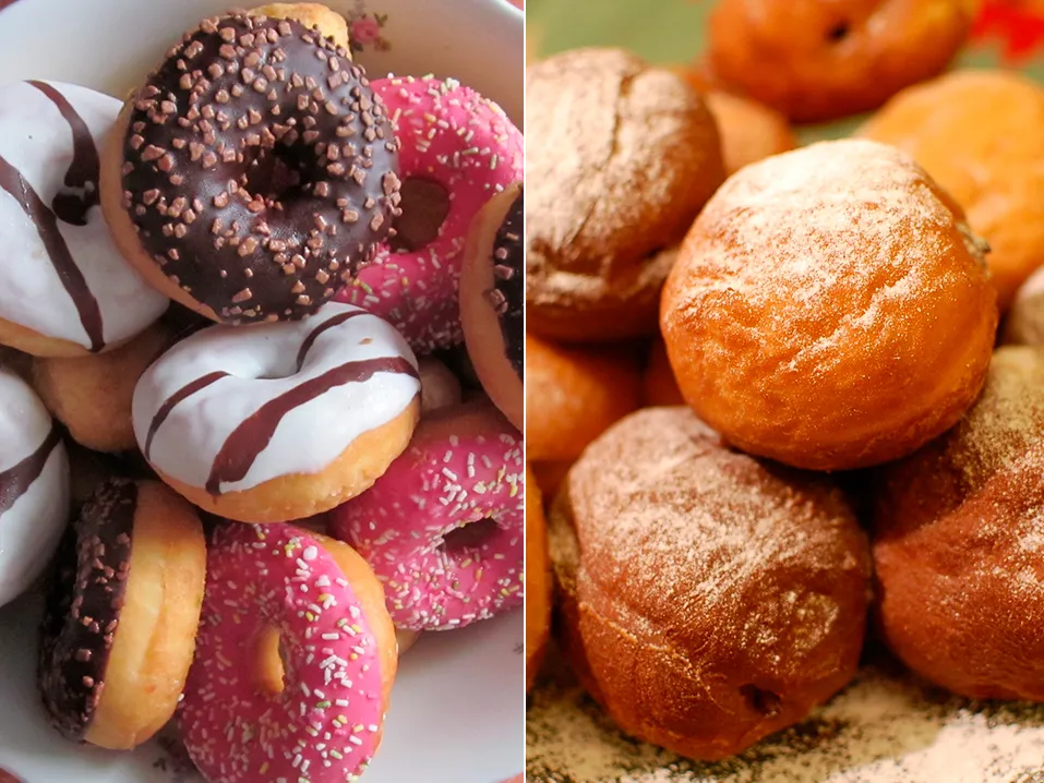 Donuts e sonhos tem a mesma origem, apesar do formato diferente