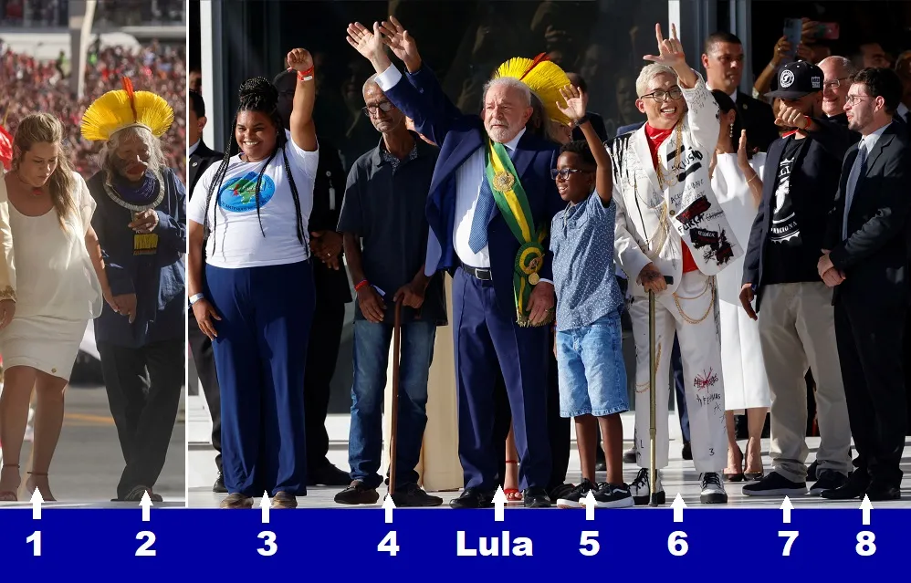 Veja quem são as oito pessoas que entregaram a faixa para Lula