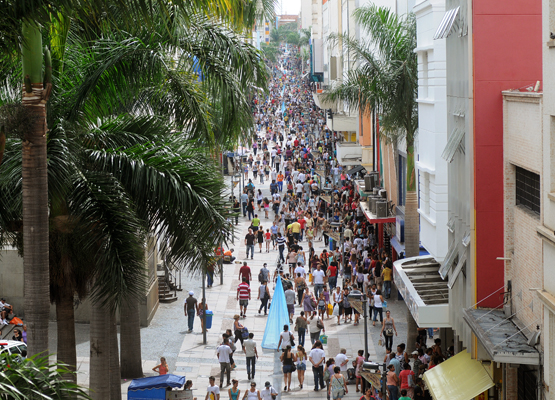 Rua 13 de Maio, no Centro de Campinas Divulgação