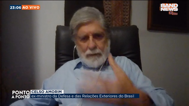 Celso Amorim, ex-chanceler e ex-ministro da Defesa Reprodução TV