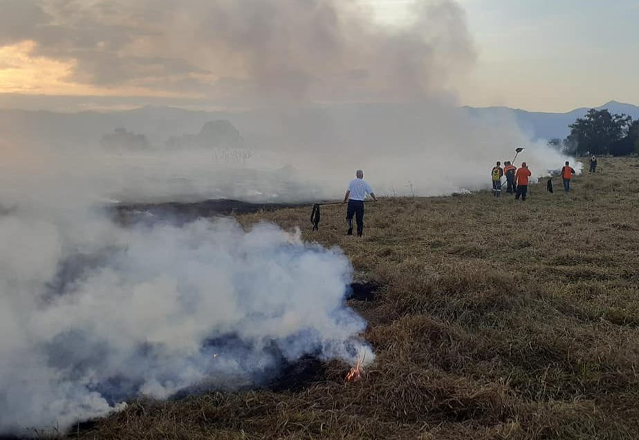 A poluição causada pela fumaça no geral afeta as vias respiratórias da população Divulgação/ Defesa Civil