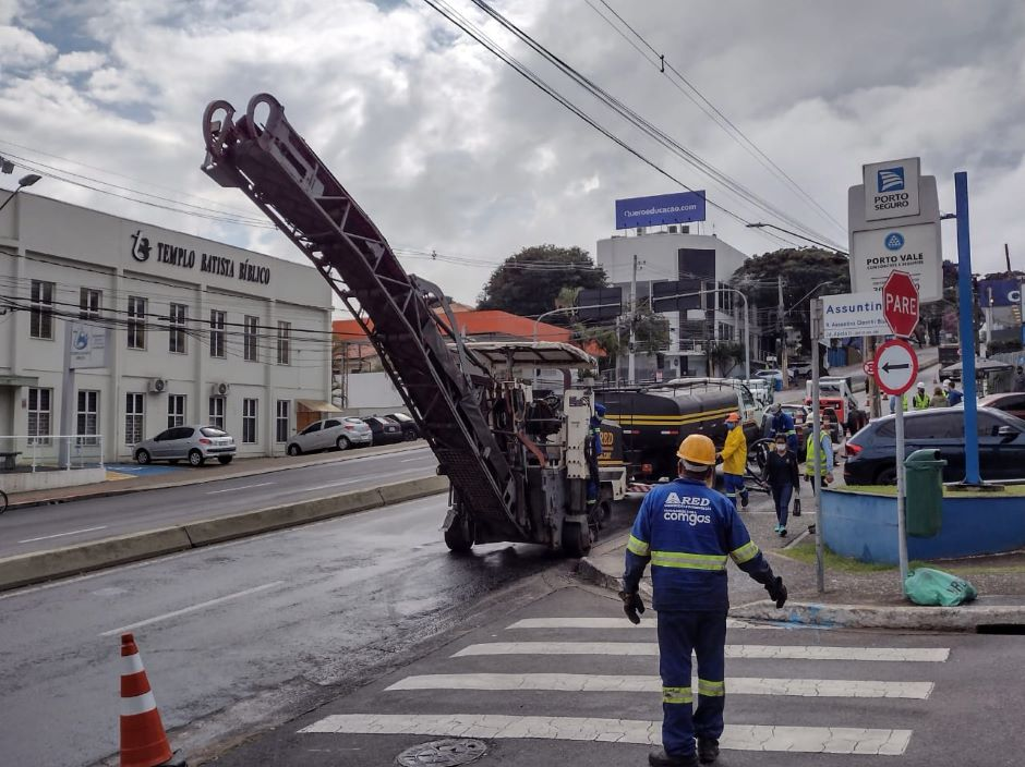 Avenida São João é parcialmente inteditada para obras em São José dos Campos Divulgação/Prefeitura de São José dos Campos