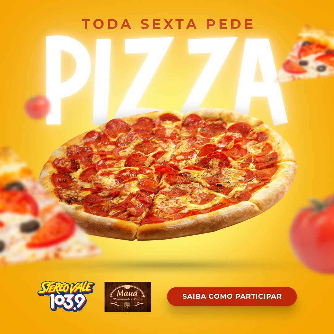 Regulamento: Promoção 'Toda sexta pede pizza' na Stereo Vale FM
