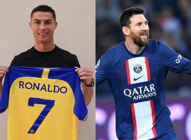 Cristiano Ronaldo e Messi devem se reencontrar em amistoso Divulgação/Al Nassr e PSG