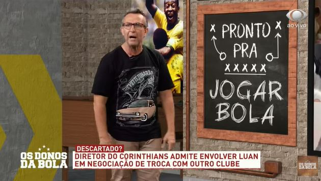 Apresentador ainda ironizou possível sondagem do Fenerbahce ao jogador Reprodução 