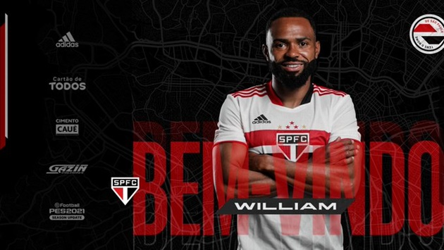 William, de 34 anos, assinou com o Tricolor Paulista até o final da temporada Divulgação/São Paulo FC