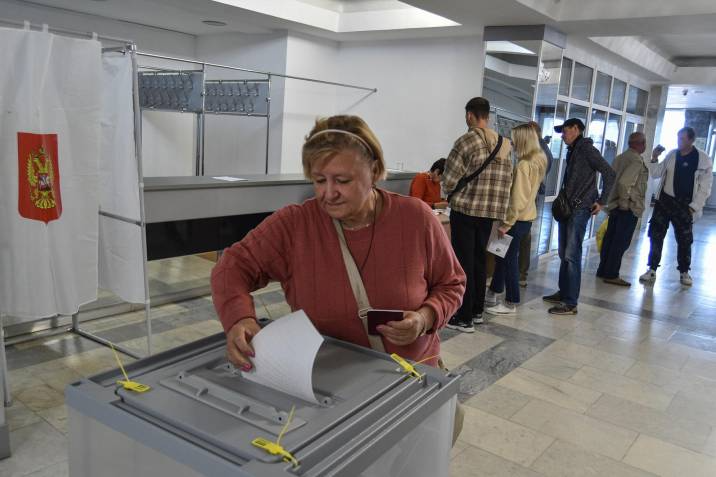 Rússia encerra, nesta terça (27), referendo em áreas ocupadas da Ucrânia Foto: Reuters