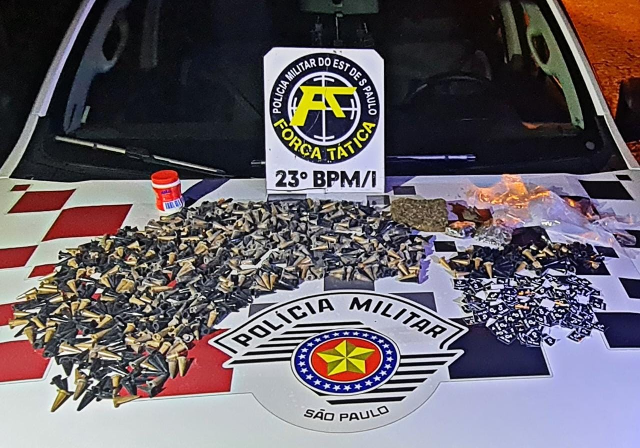 PM prende homem e apreende mais de 700 pinos com cocaína em Lorena Divulgação/Polícia Militar