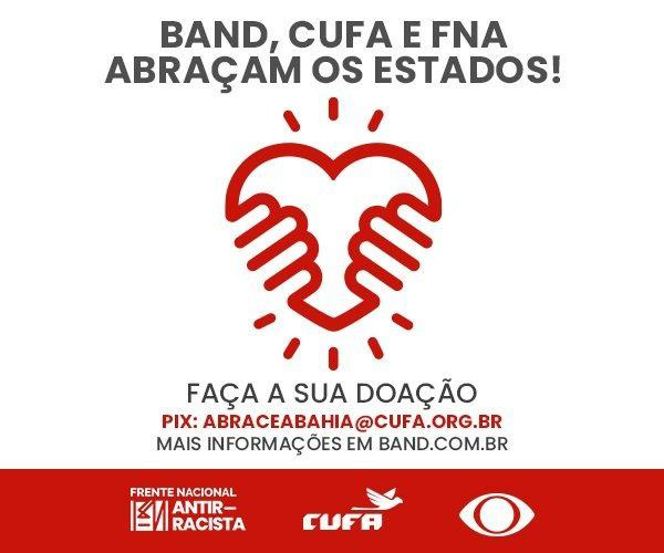 Band, Cufa e FNA recebem doações para os atingidos pels chuvas em São Paulo Foto: Reprodução/Band, CUFA, FNA