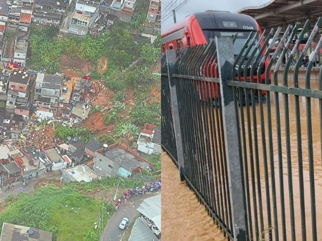 Bombeiros ainda buscam por desaparecidos após temporais em São Paulo  Foto: Reprodução