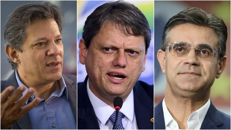 Datafolha em SP: Haddad tem 34%; Tarcísio, 23%; e Garcia, 19% Reprodução