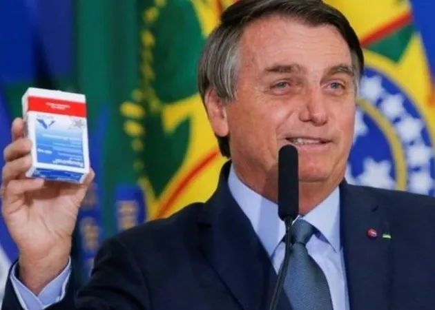 Bolsonaro em apelo público para o uso da hidroxicloroquina 