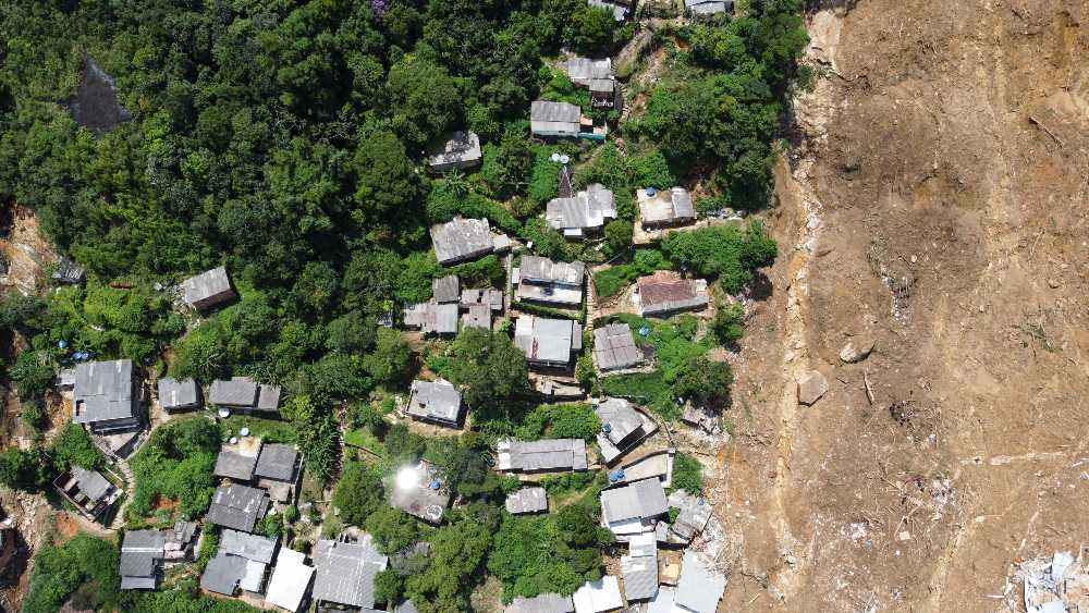 Imagem aérea do Morro da Oficina, onde ocorreu um dos deslizamentos de Petrópolis REUTERS/Ricardo Moraes