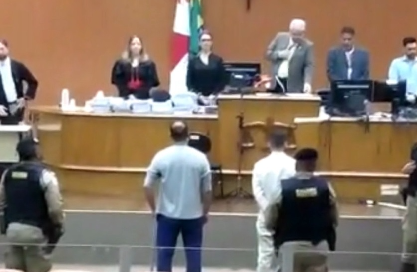 Momento da sentença do julgamento Reprodução