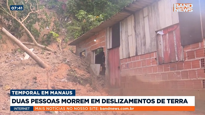 Mulher e criança morrem soterradas após chuvas em Manaus