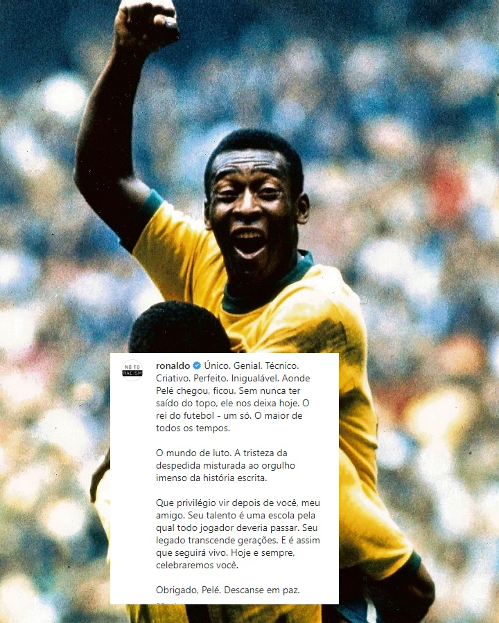 PELÉ MORRE AOS 82 ANOS. OBRIGADO POR TUDO E DESCANSE EM PAZ, REI