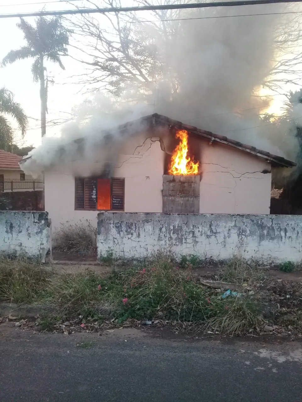 Os bombeiros tiveram trabalho para controlar as chamas