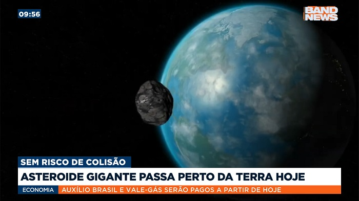 Asteroide gigante passa perto da Terra nesta terça-feira (18)