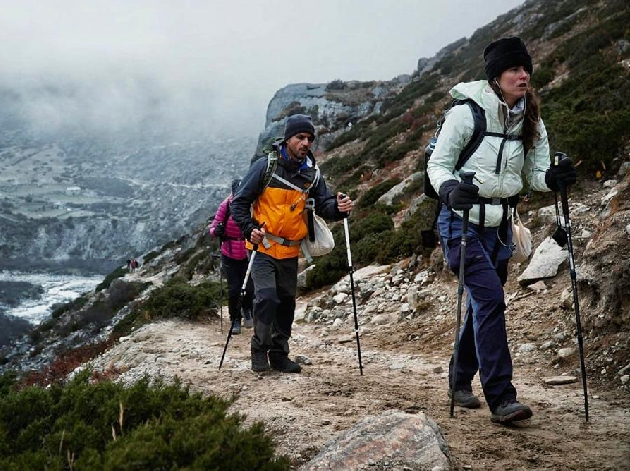 Caio Queiroz e Mariana Britto na aventura no Monte Everest