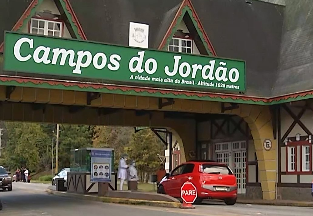 Campos do Jordão adotou medidas para evitar aglomerações no Dia dos Namorados Reprodução/TV Band Vale