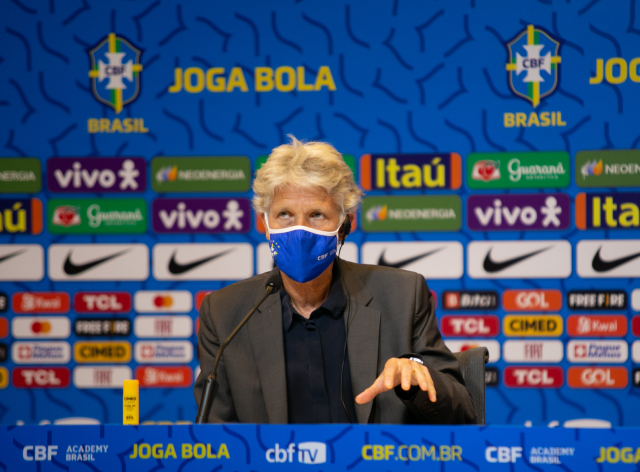 Pia Sundhage durante convocação da Seleção Brasileira Feminina Alex Ramos/CBF