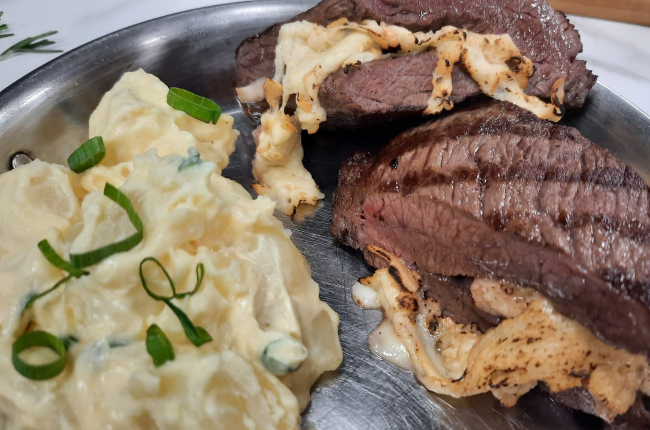 Picanha Recheada Com Provolone E Salada De Batata Band Receitas