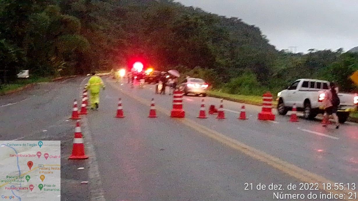 O bloqueio teve início na tarde de ontem (21) Divulgação/ PRF