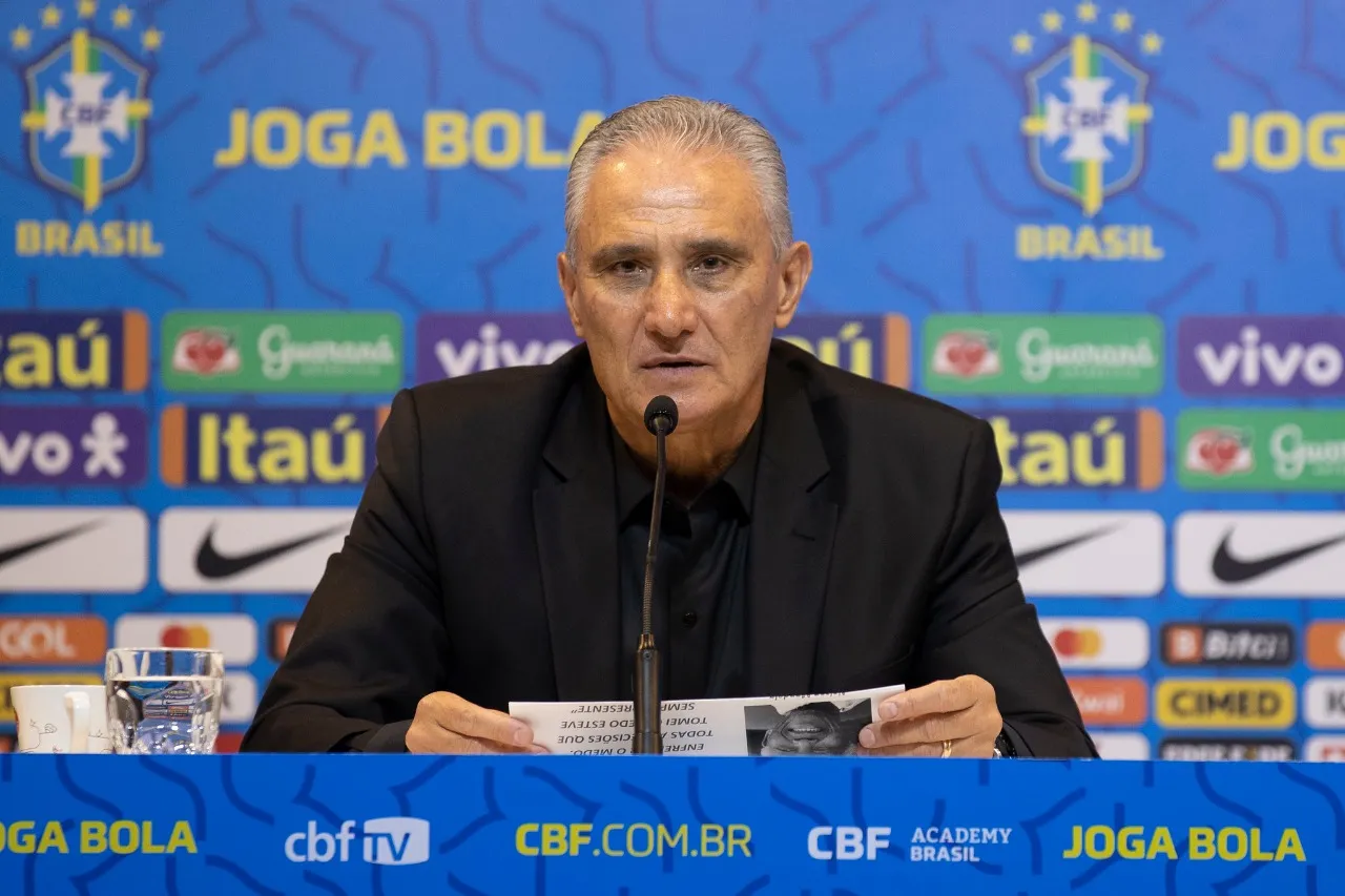 Tite durante convocação da Seleção Brasileira para os amistosos de setembro