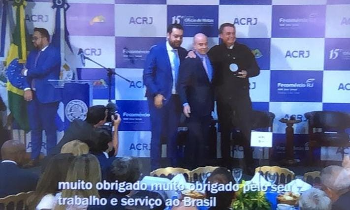 Jair Bolsonaro volta a criticar STF em evento com empresários no Rio Divulgação/ACRJ