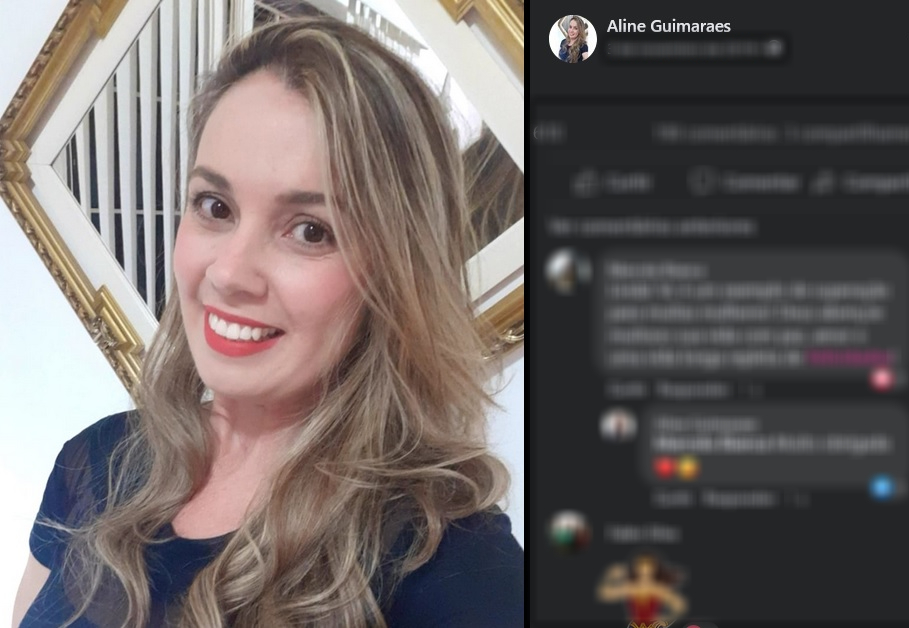 Aline Guimarães foi esfaqueada várias vezes por Cleiton Duda dos Santos Reprodução/Facebook