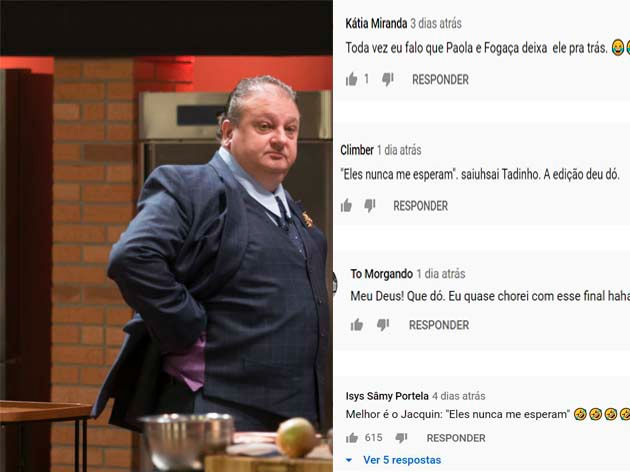 Público comenta experiência de Jacquin no MasterChef e cria memes Reprodução/Youtube