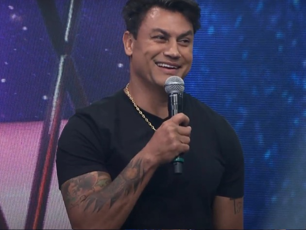 Popó falou sobre a luta com Whindersson no palco do Faustão na Band Reprodução/Faustão Na Band